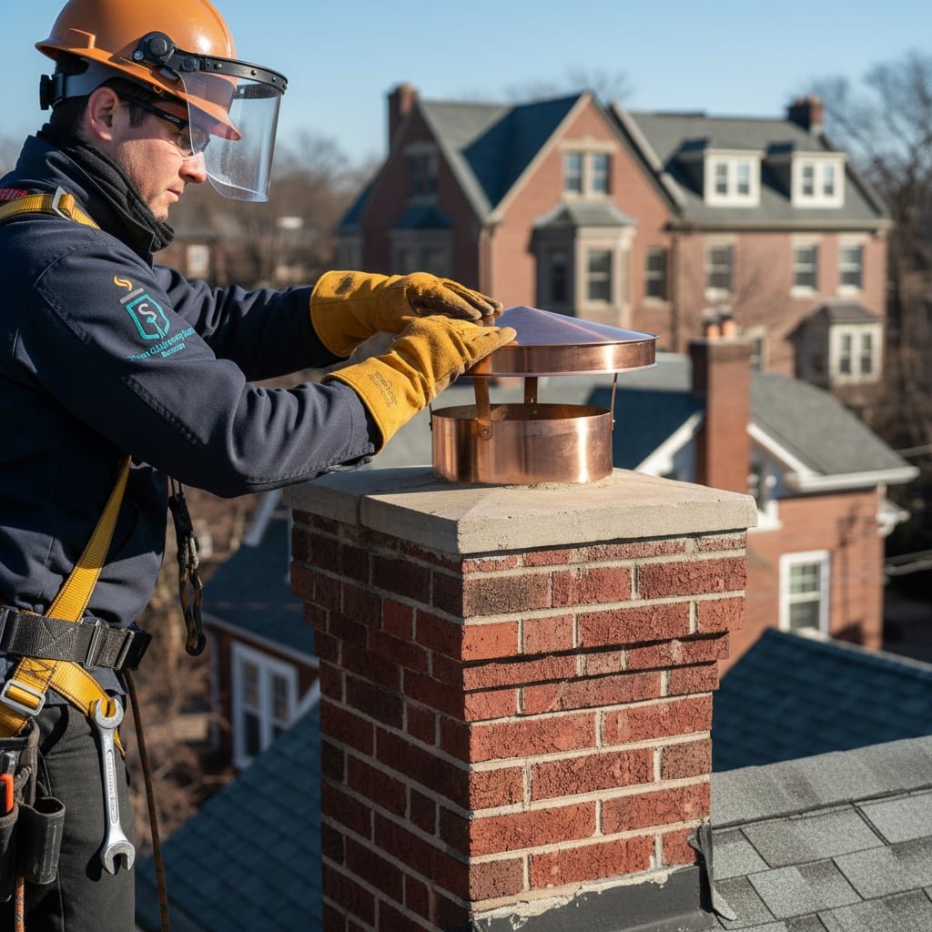 Boston Chimney Cap Installation